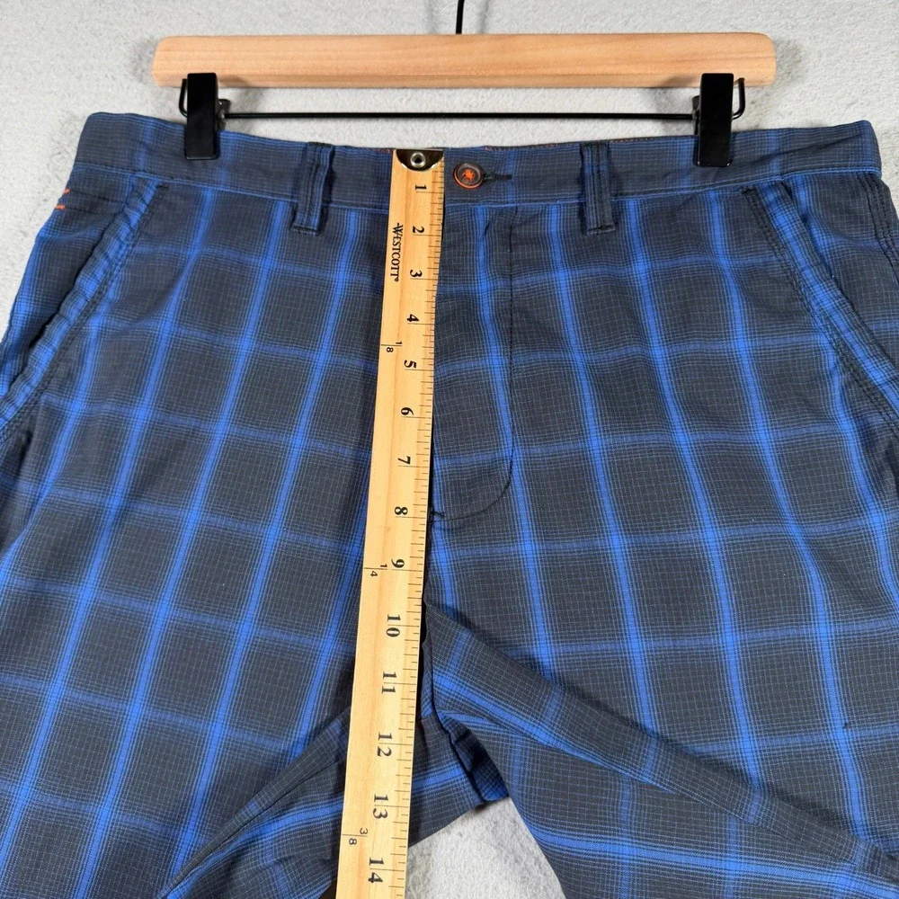 Tommy Bahama Paradise Tech‎ Mens Blue Plaid Performance Shorts Size 33 34x9